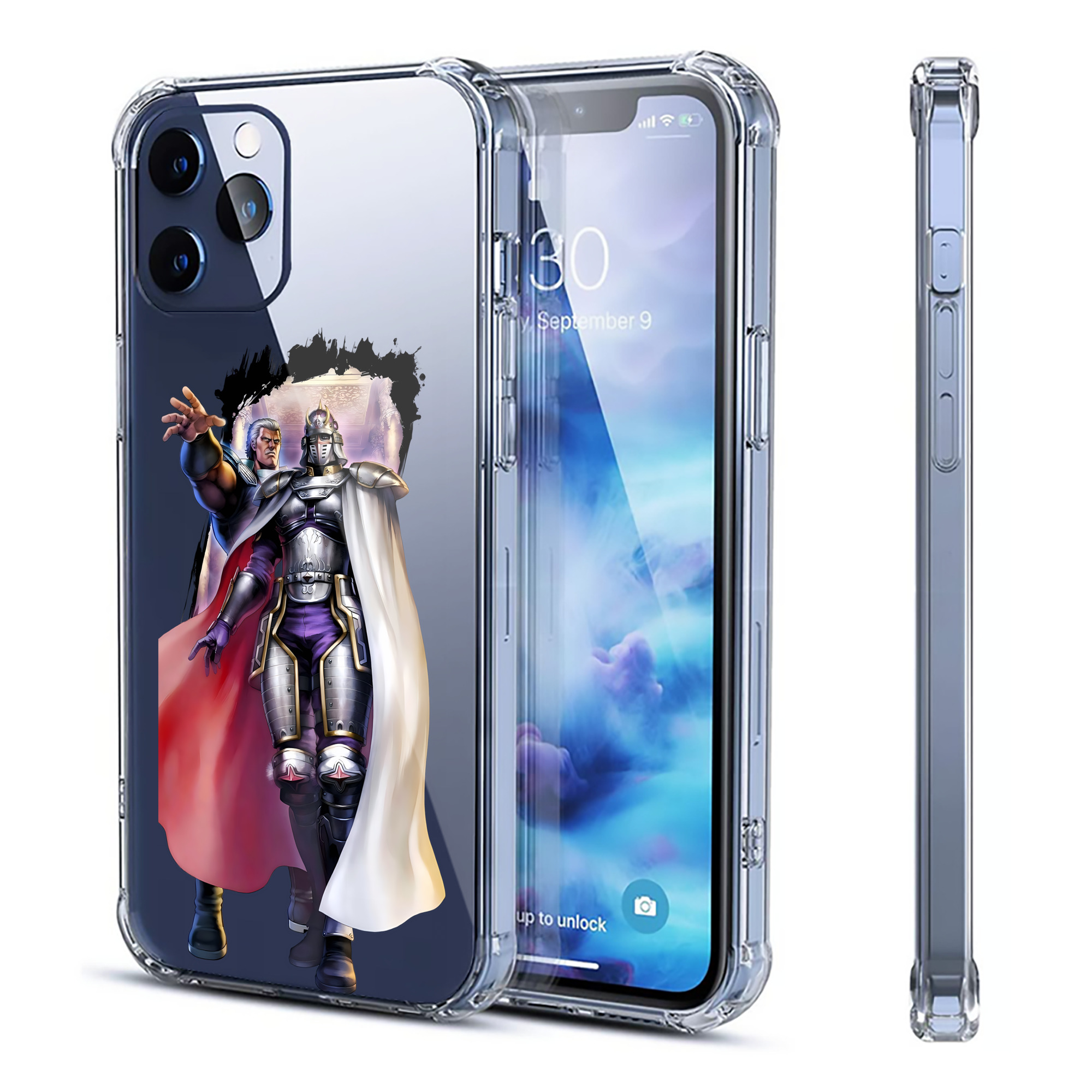 （画像用） 北斗の拳 Fist of the North Star 【iPhone 12シリーズ対応】透明スマホケース（クリアソフトケース）
